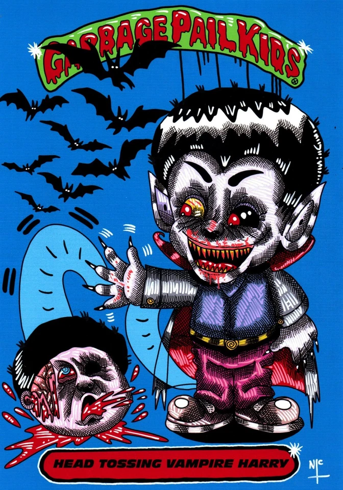 garbage pail kid sketch art oversized nasty nick a4 hand drawn series 1 fan art - Image 1 of 1