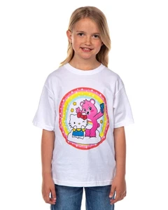 Hello Kitty and Friends x Care Bears Girls' T-Shirt Selfie Tee (M, 8) - Picture 1 of 4