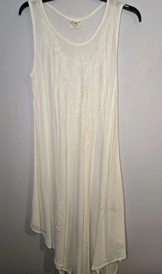 Exist 白色刺绣波西米亚大码背心裙带围巾下摆 — 第 1/4 张图片