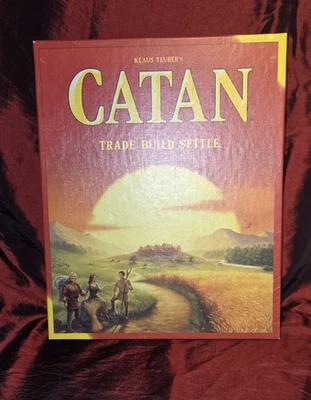 全新 旧库存 CATAN Trade Build Settle 棋盘游戏 3071。 美国制造密封 — 第 1/2 张图片