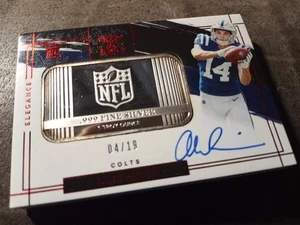 2022 Impeccable 1oz Silver Bar Alec Pierce /19 RC Auto Rookie Indianapolis Colts - Picture 1 of 2