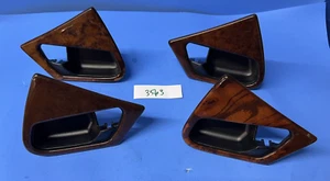 98-03 MERCEDES ML320 INTERIOR DOOR HANDLE BEZEL TRIM SET OF 4 WOODGRAIN OEM - Picture 1 of 5