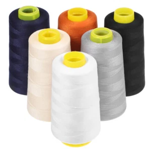 6 Pcs Polyester Thread Sewing Reels Bobbin Threads Embroidery Accessories - Picture 1 of 11
