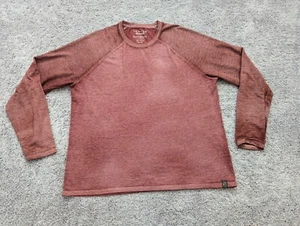 Lucky Brand Venice Burnout T Shirt Mens 2XL Red Long Sleeve Wornout Look - Picture 1 of 8