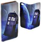 For Htc Series Mobile Phone Police Box Theme Print Flip Case Wallet Phone Cover