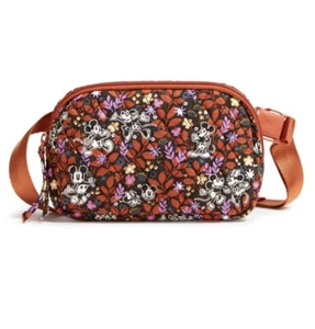 Vera Bradley Disney Mickey & Minnies Vine Floral Black Mini Belt Bag Ltd Edition - Picture 1 of 10