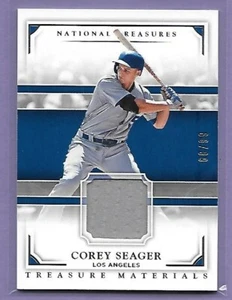 COREY SEAGER - DODGERS - 2017 NATIONAL TREASURES GAME USED JERSEY #'d /99 NICE! - Picture 1 of 2