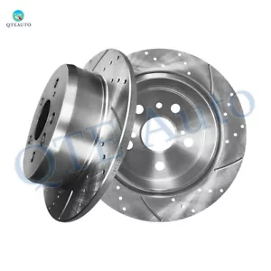 Rear 269mm Drilled Slotted Brake Disc Rotors For 2002 2003 Lexus ES300 - Picture 1 of 6
