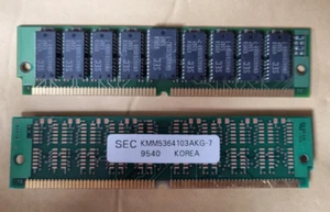 32MB Kit (2 x 16MB) SEC KMM5364103AKG-7 72-Pin EDO Memory Modules - Picture 1 of 1