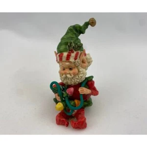 Vintage Enesco North Pole Village Elf Beamer 1986 Sandra Zimnicki 871575 - Picture 1 of 7