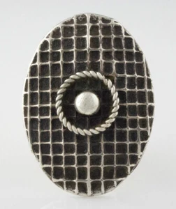 6,5 - Anillo de plata esterlina fundida con piedra de toba por el artista navajo Virgil Reeder - Imagen 1 de 7