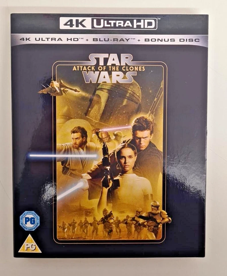 4K UHD BLU-RAY  STAR WARS ATTACK OF THE CLONES     BRAND NEW SEALED UK STOCK - Image 1 of 2