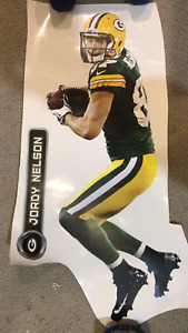 22" x 10" Jordy Nelson and Nameplate 9" long FATHEAD NFL Player Graphic PACKERS