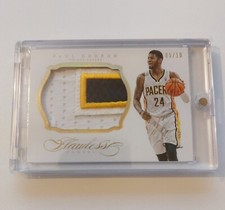 2013-14 Paul George Panini Flawless Gold Patch 05/10 Game Worn NBA 