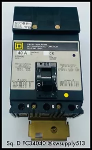 FC34040 ~ Square D FC34040 480V 40A FC Type I-Line MCCB ~B. Lugs/90-Day Warranty - Picture 1 of 4