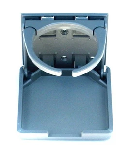 ADJUSTABLE FOLDING DRINK HOLDER GRAY, CAR, BOAT, OTHER, W 4 SS SCREWS - Picture 1 of 5