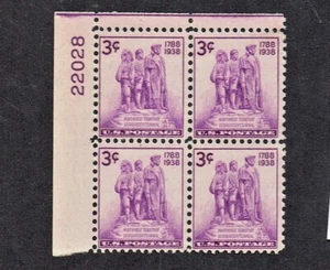 1938 U.S. COMMEMS 3c Northwest Territory Plt#BLK of 4 Sc#837 M/NH/OG Pristine - Picture 1 of 1