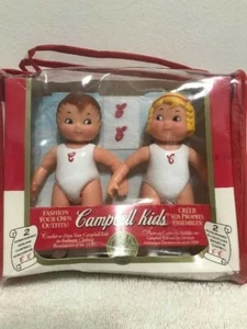 Campbell Soup Niños Coleccionista Muñecas 5" Fibra Artesanal Viste Tu Propia Muñeca Set 1995 - Imagen 1 de 1
