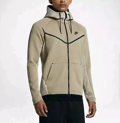 Nike Tech Fleece Windrunner Printed Zip Hoodie (Khaki) - 2XL - New ~ 836422 235 - Image 1 of 4