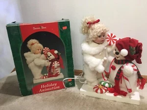 Animado Navidad Santa's Best Little Girl & Snowman 1996 Usado - Imagen 1 de 10