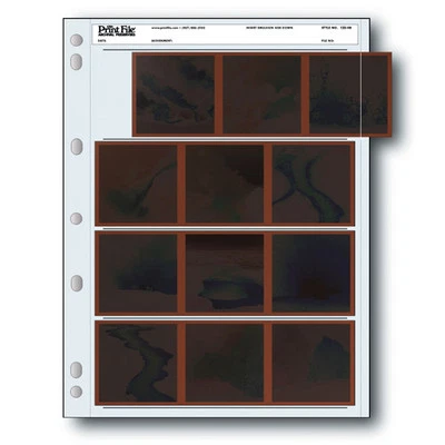 (15P) PRINT FILE 120 Film Negative Pages Sleeves Archival Preservers 120-4B - Image 1 of 2