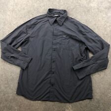 K-Way Shirt Mens XL Gray Technical Design Long Sleeve Button Up UPF 50 r523