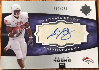 2007 Ultimate Collection Rookie Signatures Selvin Young #156 #’d 249/250 - Image 1 of 2