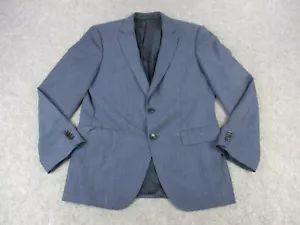 Hugo Boss Blazer Jacket Mens 38 R Blue Marzotta 2 Button Sport Coat Italy - Picture 1 of 20