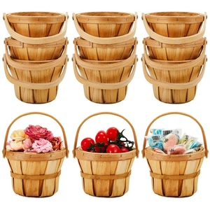 10 Stück Mini Holz Apfel Körbe Großpackung für Geschenke 4 x 5,1 Zoll Bauernmarkt B... - Bild 1 von 6