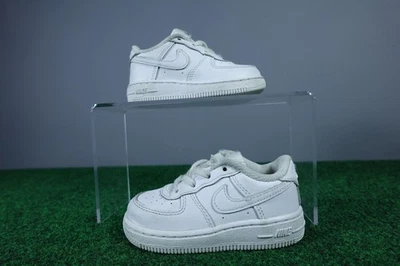 Nike Air Force 1 Zapatos Niños Pequeños 7C Blanco Cuero Tenis Bajos DH2925-111 Clásicos Foto 1 de 4