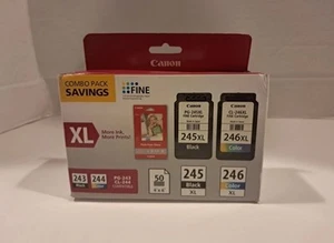 Canon PG-245XL Black & CL-246XL Color Ink Cartridge Combo Pack NEW - Picture 1 of 2