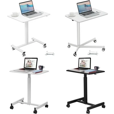 Uimoso Mobile Standing Desk Adjustable Mobile Laptop Desk Rolling Computer Table
