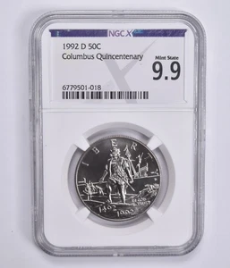 Mint State 9.9 1992-D Columbus Commemorative Half Dollar NGC X NGCX *8700 - Picture 1 of 5