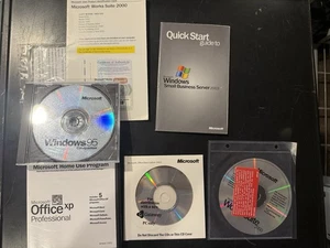 Vintage Microsoft CD Software Windows 95, Works Suite 2000, Office 2003, XP LOT - Picture 1 of 1