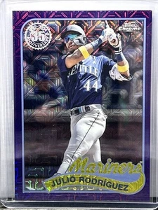 Julio Rodriguez 2024 Topps Silver Pack Purple Refractor #63/75 #2T89C-88 - Picture 1 of 2