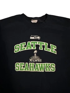 Seattle Seahawks Superbowl XLVIII Football T-Shirt Navy NFL Team Apparel Youth M - Picture 1 of 5