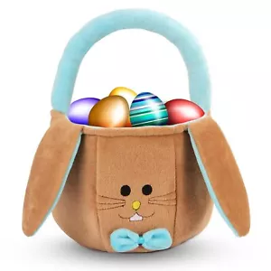 Empty Easter Basket for Kids with Bunny Ears Fluffy Tote for Egg Hunt & Gifts - Picture 1 of 6