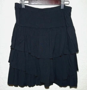 INC | Black Triple Ruffle Mini Skirt Sz S - Picture 1 of 6
