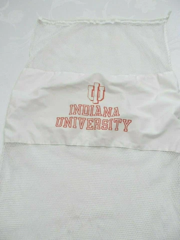 IU Drawstring Bag White INDIANA UNIVERSITY Backpacks MESH & MICROFIBER 22x31" Cover