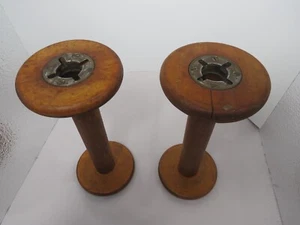Vintage große industrielle Holzspule primitives Objekt Kunst - Bild 1 von 10