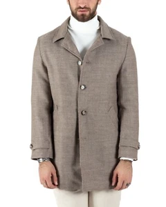 Abrigo Chaqueta Single Breasted Hombre Con Cuello Chaqueta Gris Paloma Chaqueta Baronet - Imagen 1 de 9