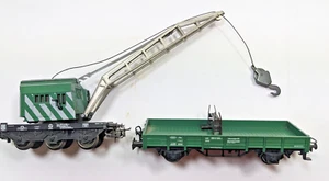 Märklin H0 4611 Kran Krupp Ardelt grün m. Hilfswagen grün, gebraucht - Bild 1 von 5