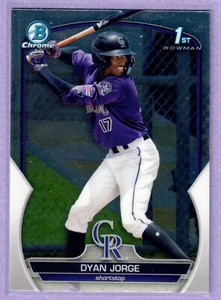 2023 Bowman Cromo Dyan Jorge 1er Bowman #BCP-22 Rockies QTY - Imagen 1 de 2