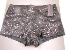 New w/ Tags Material Girl Size Small Caviar Black Sequin Shorts Macy's 