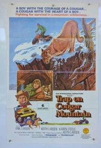 Adventure Western TRAP ON COUGAR MOUNTAIN Original 1sh Movie Poster Keith Larsen - Picture 1 of 1