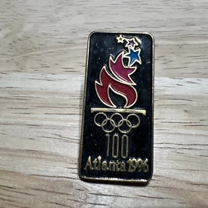 1996 Atlanta Georgia Olympiade USA Olympia Fackel Revers Mütze Pin Sport Pinback - Bild 1 von 9