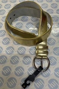 Cinturón Damas Hebilla Redonda Color Dorado 35mm X 103cm Largo Talla M Ajuste 33-37 Nuevo - Imagen 1 de 3
