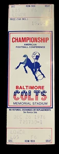 Baltimore COLTS MEMORIAL Stadium Dec 26 1976 ticket  - Picture 1 of 4