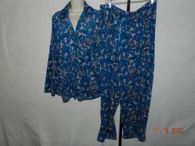 Conjunto de pijama suave de piel sintética Croft & Barrow para mujer talla XXL verde azulado cachemir Foto 1 de 4