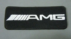 AMG bestickt Aufbügeln Auto Aufnäher 3,75"" x 1,5"" schwarz/silber - Bild 1 von 3